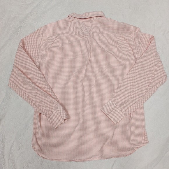 J Crew Shirt Men's Size XL Orange White Plaid Button Down Long Sleeve Casual - Picture 9 of 12